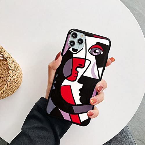 Picasso Abstrakte Kunst Malerei Handyhülle für iPhone 11 12 13 Pro XS MAX Mini 8 7 6 6S Plus X 5S SE 3 2022 2020 XR Silikonhülle, cxlhohei, für iPhone 12 Pro von LMEIL
