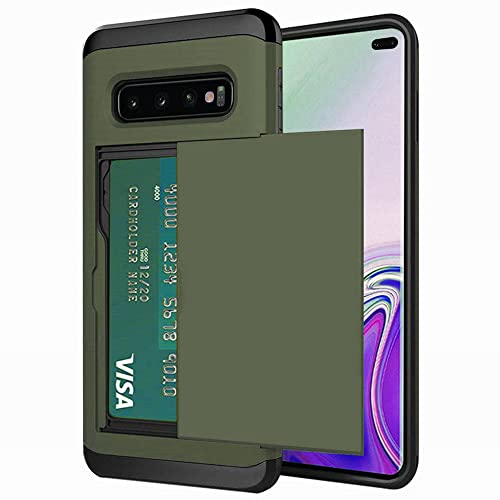 Slide Card Case für Samsung Galaxy Note 9 8 10 Plus S6 S7 Card Slot Holder Cover für Samsung S9 S8 Plus S7 S6 Edge S10E, Army Green, Galaxy Note 8 Slide Card Case für Samsung Galaxy Note 9 8 10 Plus S6 S7 Card Slot Holder Cover für Samsung S9 S8 Plus S7 S6 Edge S10E, Army Green, Galaxy Note 8 von LMEIL