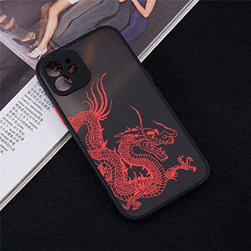 Unique Aesthetic Design Red Dragon Phone Case Für iPhone 12 Mini 11 13 Pro X XS XR Max 6 7 8 Plus SE 2020 Soft Bumper Back Cover,1,Für iPhone 12 Mini von LMEIL