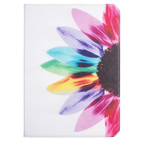 LMFULM® Hülle für Apple iPad Air 11 (M2 2024) (11 Zoll) PU Lederhülle Taschen Case mit Ständer Ledertasche Flip Cover Schutzhülle Blütenblatt Muster von LMFULM
