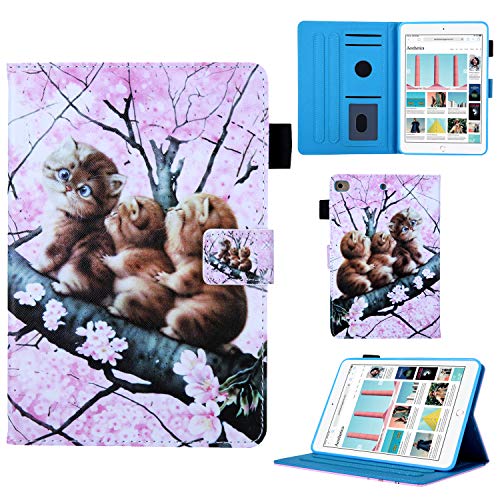 LMFULM® Hülle für Apple iPad mini 5 4 3 2 1 (7,9 Zoll) PU Lederhülle Smart Case mit Auto Schlaf/Wach Ständer Schutzhülle Flip Cover für iPad mini 7,9 Katze DREI von LMFULM