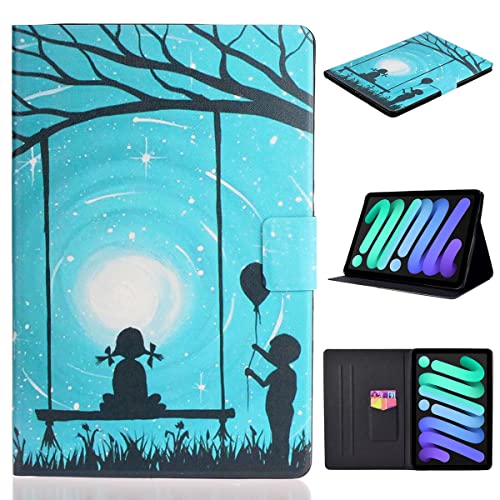 LMFULM® Hülle für Apple iPad mini 6 (6th Gen 2021) (8,3 Zoll) PU Lederhülle Smart Case mit Auto Schlaf/Wach Ständer Schutzhülle Flip Cover Eisbär von LMFULM