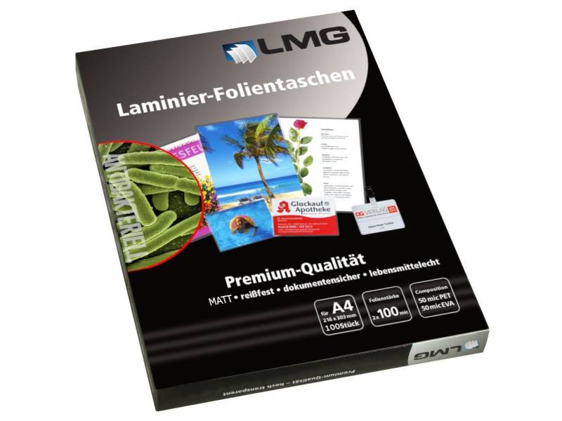 LMG Germany Schutzfolie Laminierfolien A4 MATT- Antibakterielle Oberfläche von LMG Germany