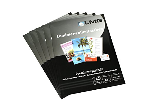 LMG Laminierfolien 430 x 604 mm, 2 x 80 mic, glänzend, 25 St. von LMG Germany