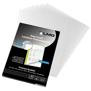 100 LMG Easy Load Laminierfolien glänzend für A3 80 micron von LMG