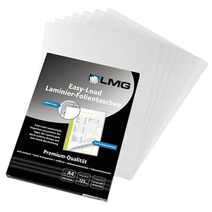 100 LMG Easy Load Laminierfolien glänzend für A4 125 micron von LMG