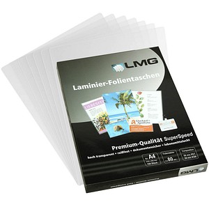 100 LMG Fast-Foil Laminierfolien glänzend für A4 125 micron von LMG