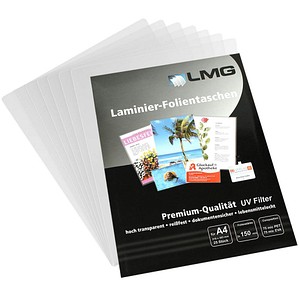 25 LMG Laminierfolien glänzend für A4 150 micron von LMG