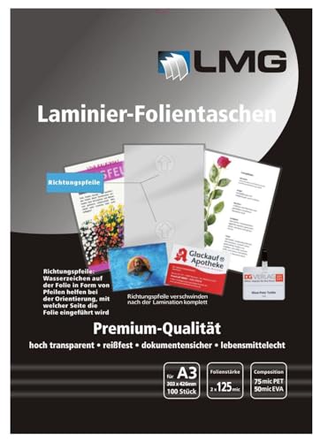 LMG LMGA3-125-PF LMG Lam.Folien A3 125mic,Pfeil LMG LMGA3-125-PF LMG Lam.Folien A3 125mic,Pfeil von LMG