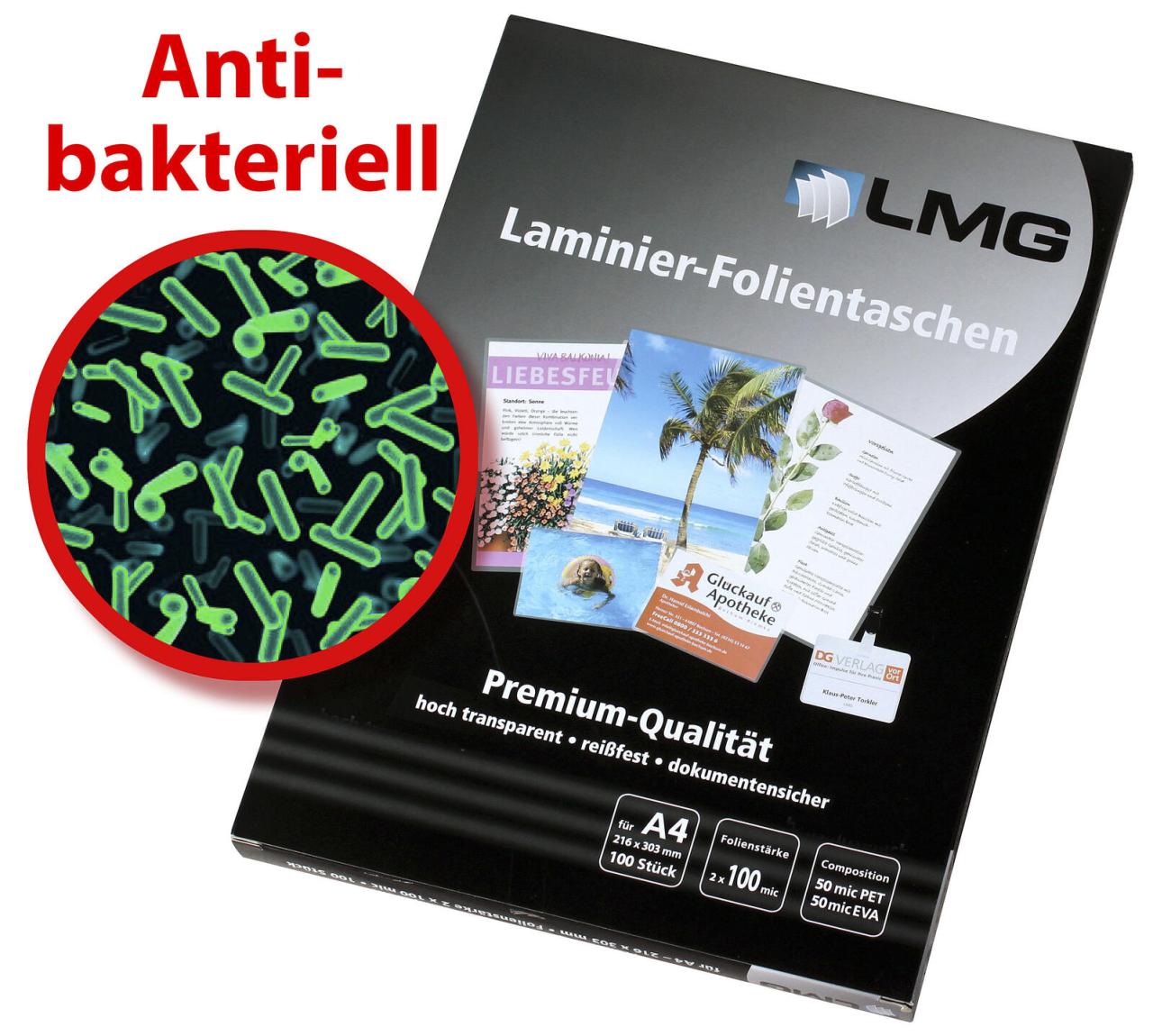 LMG Laminierfolien glänzend 100 mikron A4 von LMG