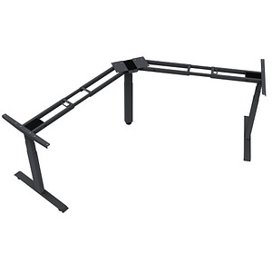 LMG elektrisch höhenverstellbares Schreibtischgestell schwarz ohne Tischplatte, T-Fuß-Gestell schwarz 130,0 - 160,0 x 53,0/70,0 cm von LMG