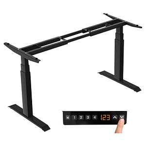 LMG elektrisch höhenverstellbares Schreibtischgestell schwarz ohne Tischplatte, T-Fuß-Gestell schwarz 130,0 - 160,0 x 57,0 cm von LMG