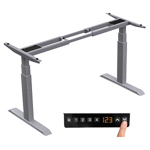 LMG elektrisch höhenverstellbares Schreibtischgestell silber ohne Tischplatte, T-Fuß-Gestell silber 130,0 - 160,0 x 57,0 cm von LMG