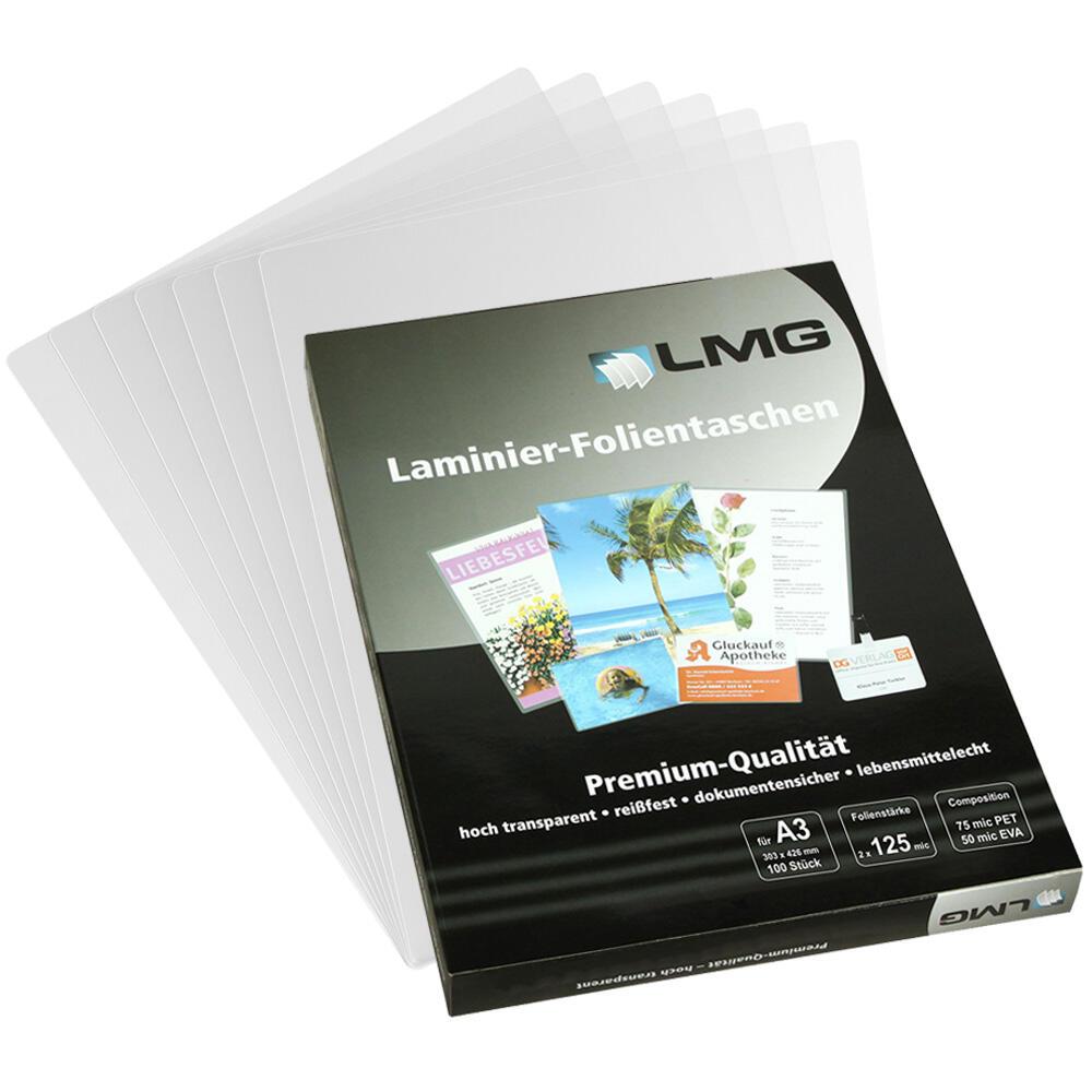 LMG Laminierfolien glänzend 125 mikron A3 LMG Laminierfolien glänzend 125 mikron A3 von LMG