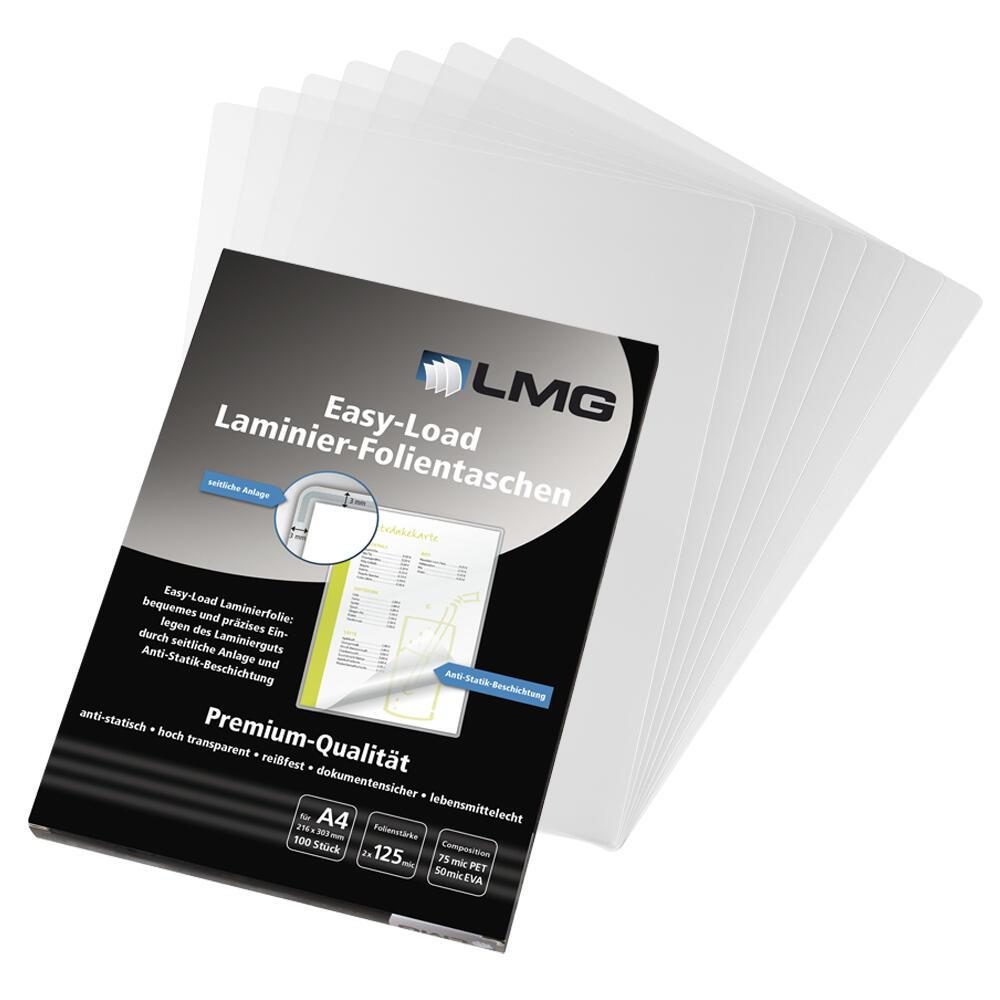 LMG Laminierfolien glänzend 125 mikron A4 LMG Laminierfolien glänzend 125 mikron A4 von LMG