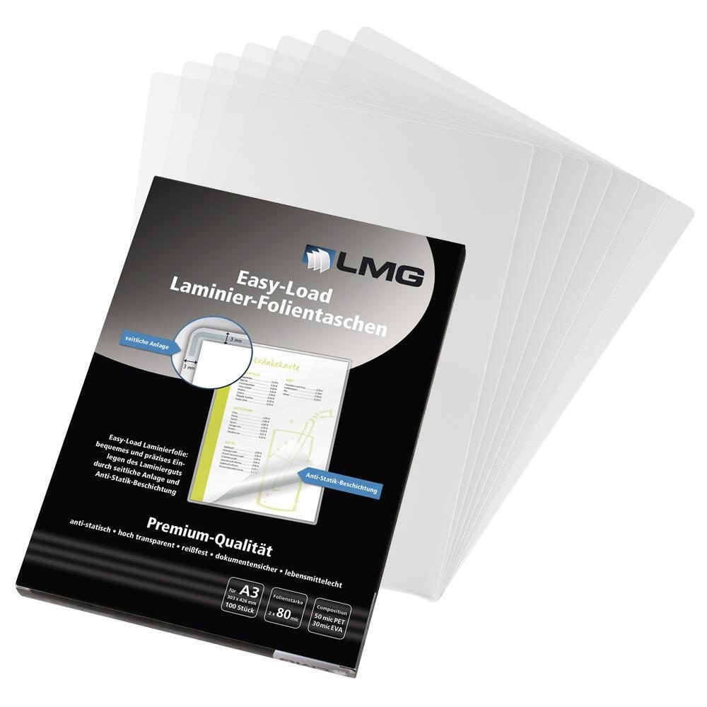 LMG Laminierfolien glänzend 80 mikron A3 LMG Laminierfolien glänzend 80 mikron A3 von LMG
