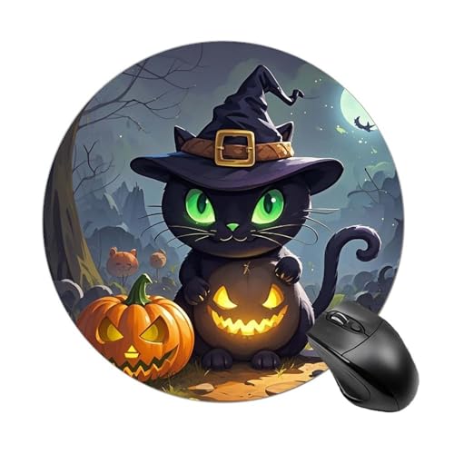 Mauspad, Gaming-Mauspad, klein, rutschfest, Gummi, Katze, Halloween, waschbar, wasserdicht, für Computer, Laptop Mauspad, Gaming-Mauspad, klein, rutschfest, Gummi, Katze, Halloween, waschbar, wasserdicht, für Computer, Laptop von LMHLDSC