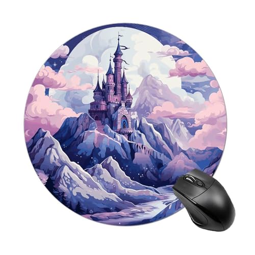 Mauspad, Gaming-Mauspad, klein, rutschfest, Gummi, Wolken über dem Schloss, waschbar, wasserdicht, Mauspad für Computer, Laptop Mauspad, Gaming-Mauspad, klein, rutschfest, Gummi, Wolken über dem Schloss, waschbar, wasserdicht, Mauspad für Computer, Laptop von LMHLDSC