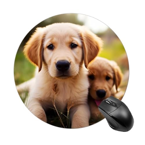 Mauspad, Gaming-Mauspad, klein, rutschfest, Gummi, niedlicher Golden Retriever, Welpe, waschbar, wasserdicht, Mauspad für Computer, Laptop Mauspad, Gaming-Mauspad, klein, rutschfest, Gummi, niedlicher Golden Retriever, Welpe, waschbar, wasserdicht, Mauspad für Computer, Laptop von LMHLDSC