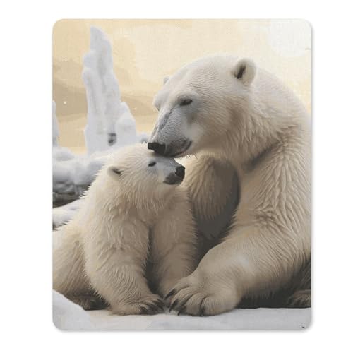 Quadratisches, bequemes Mauspad, waschbar, tragbar, Eisbär, Liebe, rutschfest, Gummi, Mauspad für Computer, Laptop, Maus Quadratisches, bequemes Mauspad, waschbar, tragbar, Eisbär, Liebe, rutschfest, Gummi, Mauspad für Computer, Laptop, Maus von LMHLDSC
