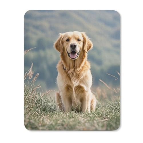 Quadratisches, bequemes Mauspad, waschbar, tragbar, Golden Retriever, Hund, rutschfest, Gummi-Mauspad für Computer, Laptop, Maus Quadratisches, bequemes Mauspad, waschbar, tragbar, Golden Retriever, Hund, rutschfest, Gummi-Mauspad für Computer, Laptop, Maus von LMHLDSC