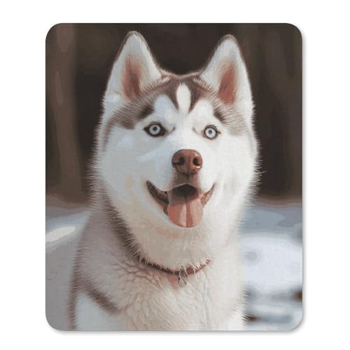 Quadratisches, bequemes Mauspad, waschbar, tragbar, Husky, pikanter Hund, rutschfest, Gummi-Mauspad für Computer, Laptop, Maus Quadratisches, bequemes Mauspad, waschbar, tragbar, Husky, pikanter Hund, rutschfest, Gummi-Mauspad für Computer, Laptop, Maus von LMHLDSC