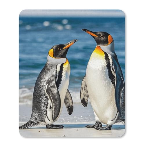 Quadratisches, bequemes Mauspad, waschbar, tragbar, Pinguin und Meer, rutschfestes Gummi-Mauspad für Computer, Laptop, Maus Quadratisches, bequemes Mauspad, waschbar, tragbar, Pinguin und Meer, rutschfestes Gummi-Mauspad für Computer, Laptop, Maus von LMHLDSC