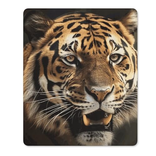 Quadratisches, bequemes Mauspad, waschbar, tragbar, Tiger, rutschfest, Gummi-Mauspad für Computer, Laptop, Maus Quadratisches, bequemes Mauspad, waschbar, tragbar, Tiger, rutschfest, Gummi-Mauspad für Computer, Laptop, Maus von LMHLDSC