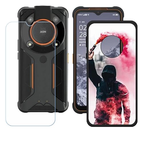 LMLQSZ Hülle für AGM Glory G1 Pro + HD Panzerglas, Sanft Handyhülle Silikon Schutzhülle Cover TPU Case Handy Tasche Handytasche - Panzerglasfolie Schutzfolie für (6,53") - OP57 von LMLQSZ