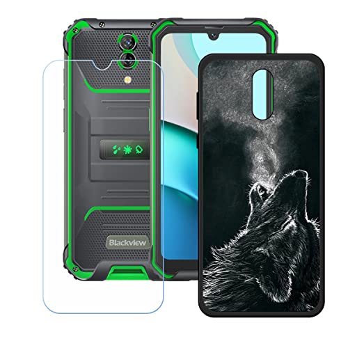 LMLQSZ Hülle für Blackview BV7200 + HD Panzerglas, Sanft Handyhülle Silikon Schutzhülle Cover TPU Case Handy Tasche Handytasche - Panzerglasfolie Schutzfolie für (6,1") - KE62 von LMLQSZ