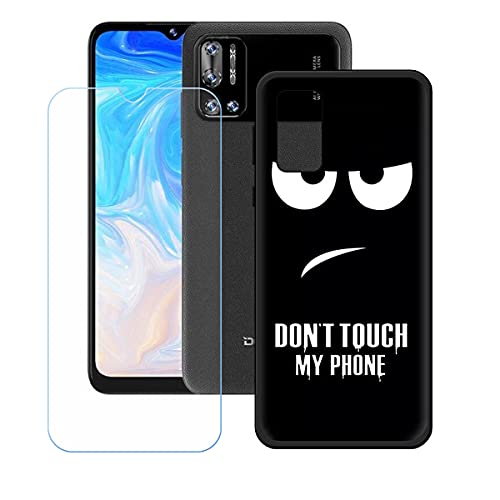 LMLQSZ Hülle für Doogee N40 Pro + HD Panzerglas, Sanft Handyhülle Silikon Schutzhülle Cover TPU Case Handy Tasche Handytasche - Panzerglasfolie Schutzfolie für (6,52") - OP11 von LMLQSZ