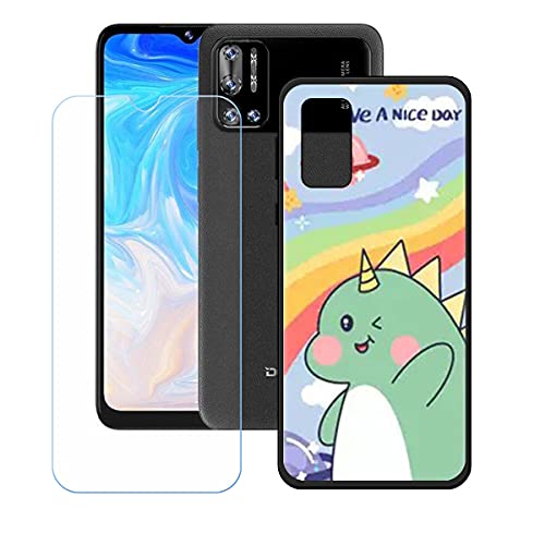 LMLQSZ Hülle für Doogee N40 Pro + HD Panzerglas, Sanft Handyhülle Silikon Schutzhülle Cover TPU Case Handy Tasche Handytasche - Panzerglasfolie Schutzfolie für (6,52") - OP28 von LMLQSZ