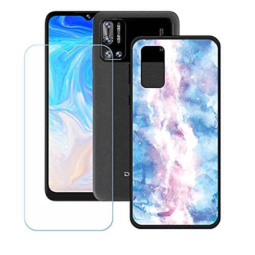 LMLQSZ Hülle für Doogee N40 Pro + HD Panzerglas, Sanft Handyhülle Silikon Schutzhülle Cover TPU Case Handy Tasche Handytasche - Panzerglasfolie Schutzfolie für (6,52") - OP37 von LMLQSZ