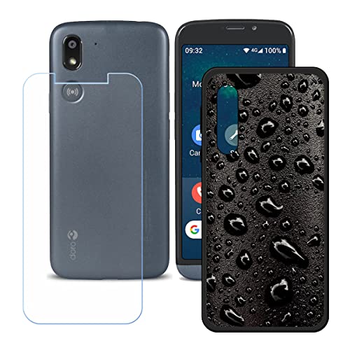 LMLQSZ Hülle für Doro 8050 Plus + HD Panzerglas, Sanft Handyhülle Silikon Schutzhülle Cover TPU Case Handy Tasche Handytasche - Panzerglasfolie Schutzfolie für (5,45") - OP72 von LMLQSZ