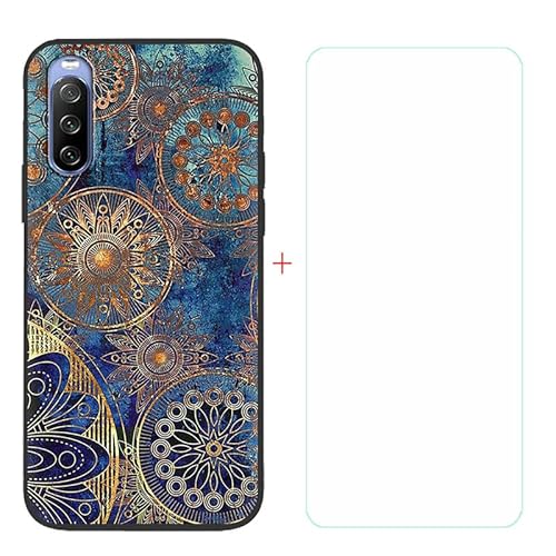 LMLQSZ Hülle für Sony Xperia 10 IV + HD Displayschutz, Handyhülle Silikon Schutzhülle Cover TPU Case Handytasche - Gehärtetes Folie Schutzfolie für Sony Xperia 10 IV (6,0") - LLM11 von LMLQSZ