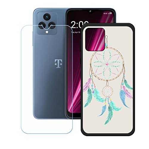 LMLQSZ Hülle für T-Mobile T Phone 5G + HD Panzerglas, Sanft Handyhülle Silikon Schutzhülle Cover TPU Case Handy Tasche Handytasche - Panzerglasfolie Schutzfolie für (6,52") - KE154 von LMLQSZ