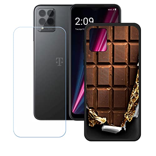 LMLQSZ Hülle für T-Mobile T Phone Pro + HD Panzerglas, Sanft Handyhülle Silikon Schutzhülle Cover TPU Case Handy Tasche Handytasche - Panzerglasfolie Schutzfolie für (6,52") - KE1 von LMLQSZ