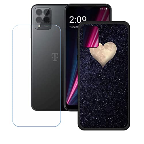 LMLQSZ Hülle für T-Mobile T Phone Pro + HD Panzerglas, Sanft Handyhülle Silikon Schutzhülle Cover TPU Case Handy Tasche Handytasche - Panzerglasfolie Schutzfolie für (6,52") - KE56 von LMLQSZ