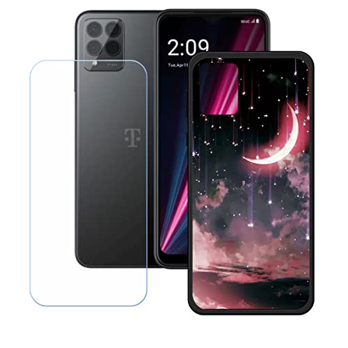 LMLQSZ Hülle für T-Mobile T Phone Pro + HD Panzerglas, Sanft Handyhülle Silikon Schutzhülle Cover TPU Case Handy Tasche Handytasche - Panzerglasfolie Schutzfolie für (6,52") - KE59 von LMLQSZ