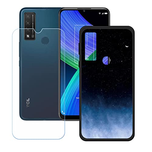 LMLQSZ Hülle für TCL 20R 5G + HD Panzerglas, Sanft Handyhülle Silikon Schutzhülle Cover TPU Case Handy Tasche Handytasche - Panzerglasfolie Schutzfolie für (6,52") - OP70 von LMLQSZ