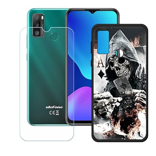 LMLQSZ Hülle für Ulefone Note 10P + HD Panzerglas, Sanft Handyhülle Silikon Schutzhülle Cover TPU Case Handy Tasche Handytasche - Panzerglasfolie Schutzfolie für (6,52") - OP8 von LMLQSZ