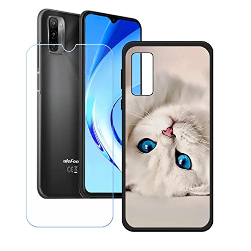 LMLQSZ Hülle für Ulefone Note 12 + HD Panzerglas, Sanft Handyhülle Silikon Schutzhülle Cover TPU Case Handy Tasche Handytasche - Panzerglasfolie Schutzfolie für (6,82") - OP92 von LMLQSZ