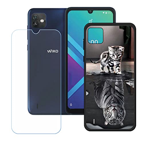 LMLQSZ Hülle für Wiko Y82 + HD Panzerglas, Sanft Handyhülle Silikon Schutzhülle Cover TPU Case Handy Tasche Handytasche - Panzerglasfolie Schutzfolie für (6,1") - OP85 von LMLQSZ