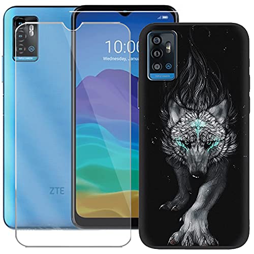 LMLQSZ Hülle für ZTE Blade A71 + HD Panzerglas, Handyhülle Silikon Schutzhülle Cover TPU Case Handytasche - Panzerglasfolie Schutzfolie für ZTE Blade A71 (6,52") - LLM22 von LMLQSZ