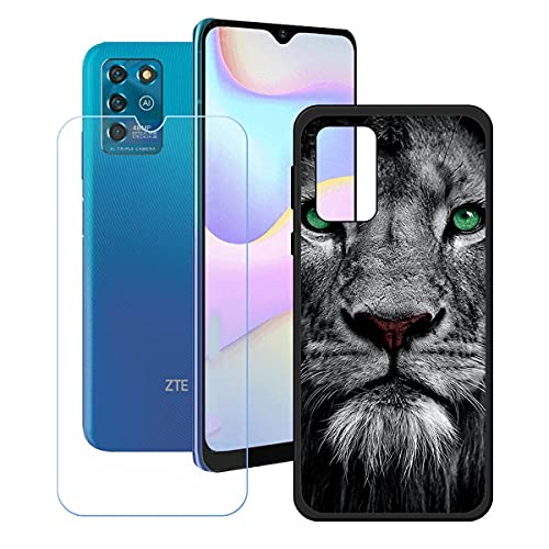 LMLQSZ Hülle für ZTE Blade V30 Vita + HD Panzerglas, Sanft Handyhülle Silikon Schutzhülle Cover TPU Case Handy Tasche Handytasche - Panzerglasfolie Schutzfolie für (6,82") - OP53 von LMLQSZ