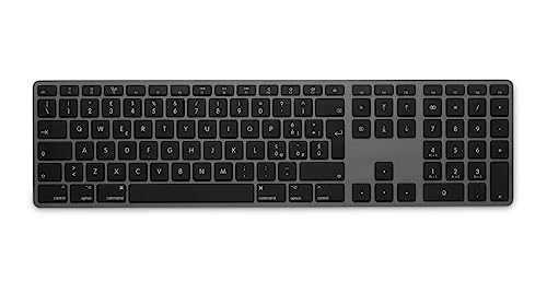 LMP Italienische kabellose QWERTY-Tastatur - WKB-1243, Bluetooth, Multi-Host-Funktion, Aluminium, Grau von LMP