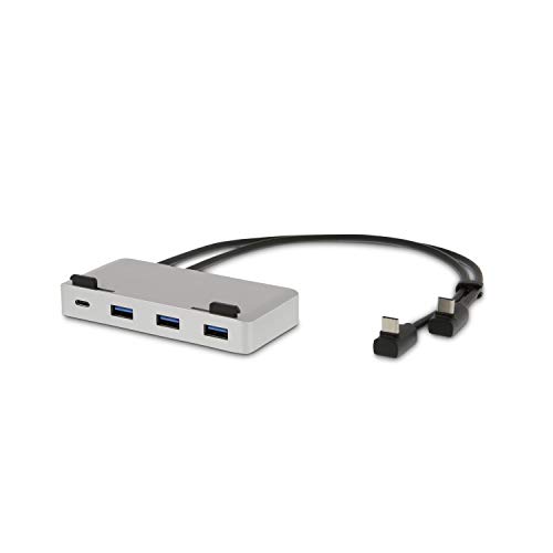 LMP USB-C Attach Dock ProStand 4K, USB-C, 3X USB 3.0, HDMI, Mini-DP, Gigabit, 2X USB-C, Silber von LMP