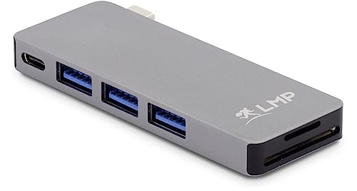 LMP USB-C Basic Hub 6 Port, 3X USB 3.0 (1x 1.5A Output), SD/MicroSD, USB-C (PD), Alu, Space Grey von LMP