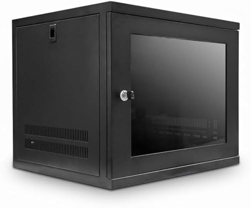 LMS Data Server Rack Datenschrank – 9U 550 mm tief Wandmontiertes 19-Zoll-Schwarzes Lagerregal für Computerausrüstung zu Hause, im Büro, Serverraum mit abnehmbaren Paneelen, vorne abschließbar LMS Data Server Rack Datenschrank – 9U 550 mm tief Wandmontiertes 19-Zoll-Schwarzes Lagerregal für Computerausrüstung zu Hause, im Büro, Serverraum mit abnehmbaren Paneelen, vorne abschließbar von LMS DATA