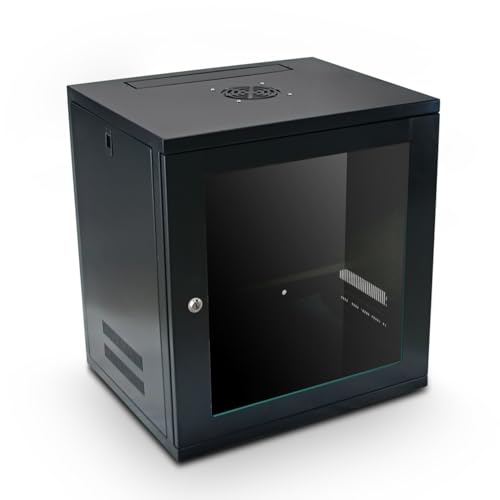 LMS Data Server Rack Datenschrank – 9U 450 mm tief Wandmontiertes 19-Zoll-Schwarzes Lagerregal für Computerausrüstung zu Hause, im Büro, Serverraum mit abnehmbaren Paneelen, vorne abschließbar LMS Data Server Rack Datenschrank – 9U 450 mm tief Wandmontiertes 19-Zoll-Schwarzes Lagerregal für Computerausrüstung zu Hause, im Büro, Serverraum mit abnehmbaren Paneelen, vorne abschließbar von LMS DATA